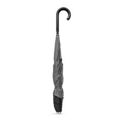 Vue Parapluie réversible en pongee 190T - Angela de couleur gris| Krokrodeal