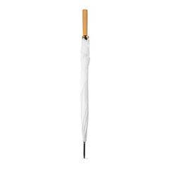 Vue Parapluie en pongee PET (100% rPET) avec ouverture automatique - Apolo de couleur blanc| Krokrodeal