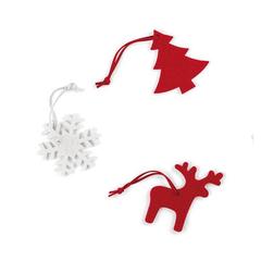 Vue Ornements de Noël - Zermatt de couleur rouge| Krokrodeal