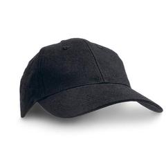 Vue Casquette en 100% coton Canvas - Christian de couleur noir| Krokrodeal