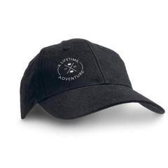 Vue Casquette en 100% coton Canvas - Christian de couleur noir| Krokrodeal