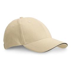 Vue Casquette sandwich 100% coton - Christophe de couleur beige| Krokrodeal