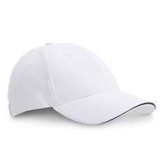 Vue Casquette sandwich 100% coton - Christophe de couleur blanc| Krokrodeal