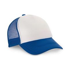 Vue Casquette en polyester et filet (150 g/m²) - Nicola de couleur bleu| Krokrodeal