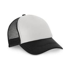 Vue Casquette en polyester et filet (150 g/m²) - Nicola de couleur noir| Krokrodeal