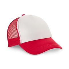 Vue Casquette en polyester et filet (150 g/m²) - Nicola de couleur rouge| Krokrodeal