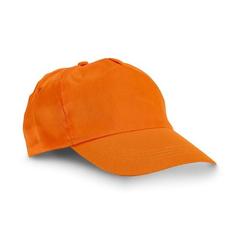 Vue Casquette enfant en polyester - Chilka de couleur orange| Krokrodeal