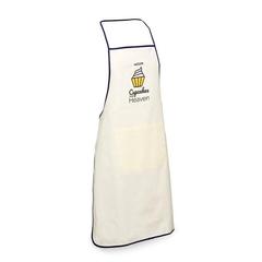Vue Tablier 100% coton - Chilli de couleur bleu| Krokrodeal