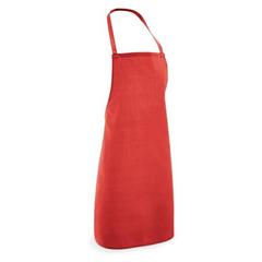 Vue Tablier en coton et polyester (180 g/m²) - Curry de couleur rouge| Krokrodeal