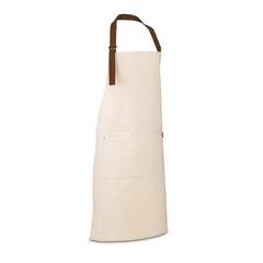 Vue Tablier 100% coton (320 g/m²) - Holm de couleur beige| Krokrodeal