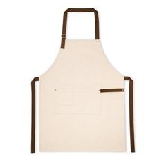 Vue Tablier 100% coton (320 g/m²) - Holm de couleur beige| Krokrodeal