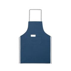 Vue Tablier en coton et polyester (150 g/m²) - Chives de couleur bleu| Krokrodeal
