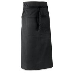 Vue Tablier de bar en coton et polyester (145 g/m²) - Naeker de couleur noir| Krokrodeal