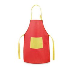 Vue Tablier enfant en non-tissé (80 g/m²) - Lavender de couleur rouge| Krokrodeal