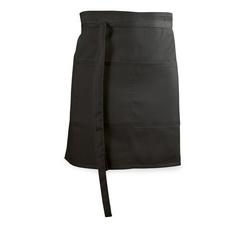 Vue Tablier de bar en coton et polyester (150 g/m²) - Rosemary de couleur noir| Krokrodeal