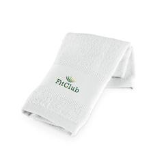 Vue Serviette de sport en coton - Cancha de couleur blanc| Krokrodeal