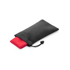 Vue Serviette de sport en rPET avec pochette en non-tissé - Bernal de couleur rouge| Krokrodeal
