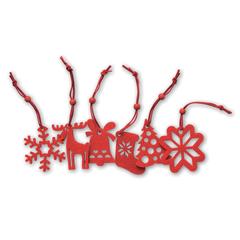 Vue 6 décoration en feutre - Rouge de couleur rouge| Krokrodeal