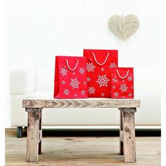 Vue Sac cadeau petit format - Bossa small de couleur rouge| Krokrodeal