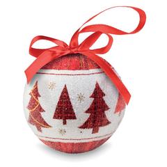 Vue Boule de Noël et boîte. - Snowy de couleur -| Krokrodeal