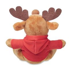 Vue Renne en peluche avec capuche - Rudolph de couleur rouge| Krokrodeal