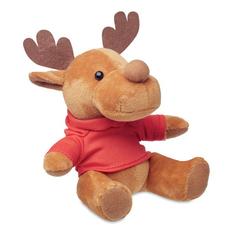 Vue Renne en peluche avec capuche - Rudolph de couleur rouge| Krokrodeal