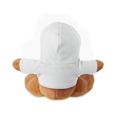 Vue Renne en peluche avec capuche - Rudolph de couleur blanc| Krokrodeal