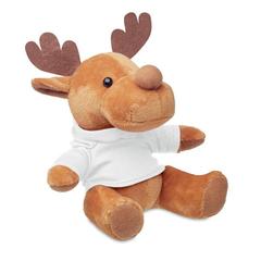 Vue Renne en peluche avec capuche - Rudolph de couleur blanc| Krokrodeal