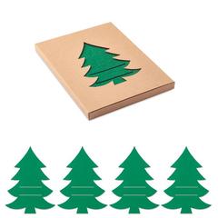 Vue 4 portes couverts feutre RPET - Treesguard de couleur vert| Krokrodeal