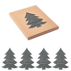 Vue 4 portes couverts feutre RPET - Treesguard de couleur gris| Krokrodeal