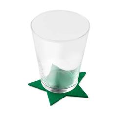 Vue Sous verres en feutre RPET - Starguard de couleur vert| Krokrodeal
