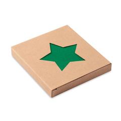 Vue Sous verres en feutre RPET - Starguard de couleur vert| Krokrodeal