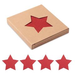 Vue Sous verres en feutre RPET - Starguard de couleur rouge| Krokrodeal