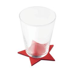 Vue Sous verres en feutre RPET - Starguard de couleur rouge| Krokrodeal