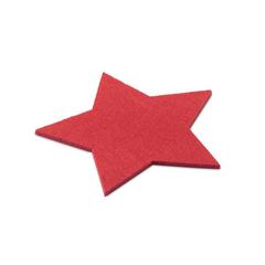 Vue Sous verres en feutre RPET - Starguard de couleur rouge| Krokrodeal