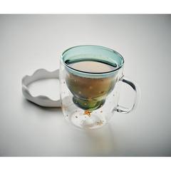 Vue Tasse double paroi en verre - Verde de couleur vert| Krokrodeal