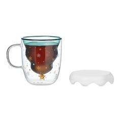 Vue Tasse double paroi en verre - Verde de couleur vert| Krokrodeal