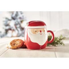 Vue Tasse en céramique 370 ml - Santa de couleur rouge| Krokrodeal