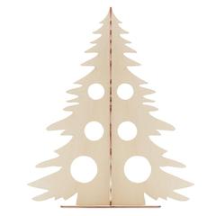 Vue Sapin de Noël en bois - Tree and paint de couleur marron| Krokrodeal