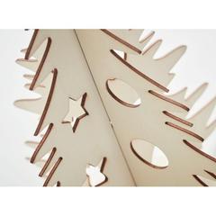 Vue Sapin de Noël en bois - Tree and paint de couleur marron| Krokrodeal