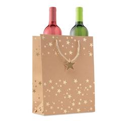 Vue Sac cadeau en papier à motifs - Sparkle de couleur jaune| Krokrodeal