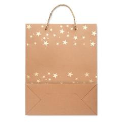 Vue Sac cadeau en papier à motifs - Sparkle de couleur jaune| Krokrodeal
