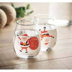 Vue Set de 2 verres de Noël - Noel de couleur blanc| Krokrodeal