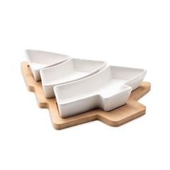 Vue Plats de service de Noël - Viram de couleur blanc| Krokrodeal