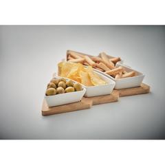 Vue Plats de service de Noël - Viram de couleur blanc| Krokrodeal