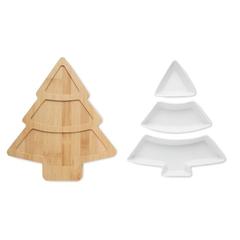 Vue Plats de service de Noël - Viram de couleur blanc| Krokrodeal