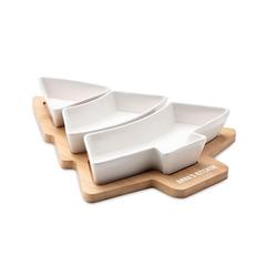 Vue Plats de service de Noël - Viram de couleur blanc| Krokrodeal