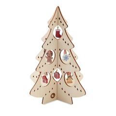 Vue Décoration de sapin en bois - Silueta de couleur marron| Krokrodeal