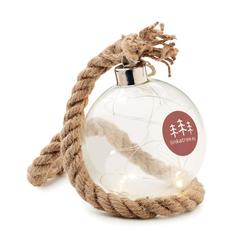 Vue Boule en verre LED - Baubli de couleur blanc| Krokrodeal