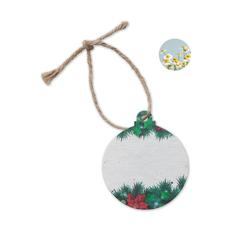 Vue Décoration en papier semences - Bauseed de couleur blanc| Krokrodeal